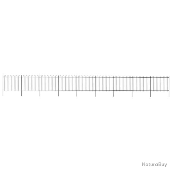 Cl�ture de avec arceau en acier 1603,5 x 150 cm Noir