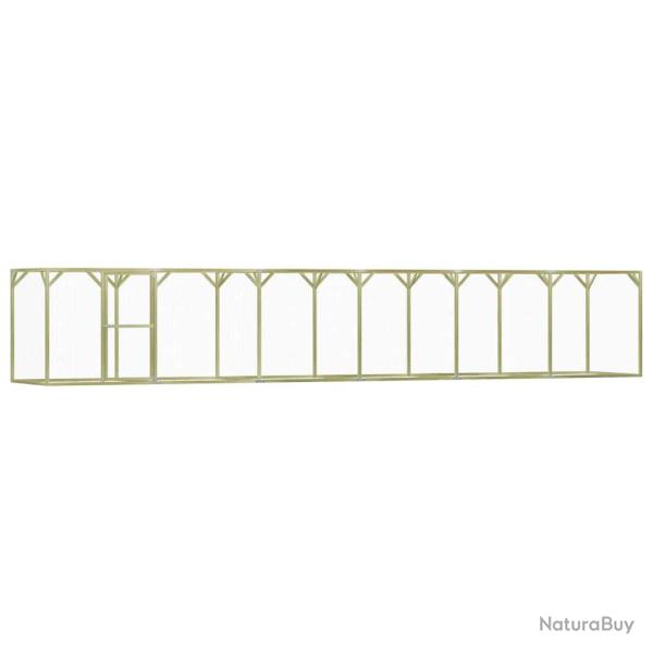 Poulailler 1,5x9x1,5 m Pin�de impr�gn�e