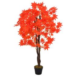 Plante artificielle d'&eacute;rable avec pot Rouge 120 cm