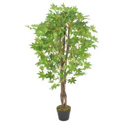 Plante artificielle d'&eacute;rable avec pot Vert 120 cm