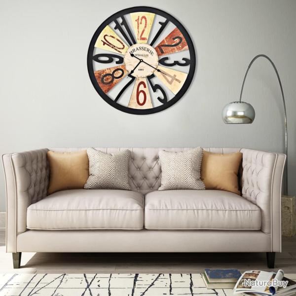 Horloge murale M�tal 60 cm Multicolore
