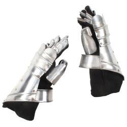 Gantelets de chevalier m&eacute;di&eacute;val GN Argent&eacute; Acier