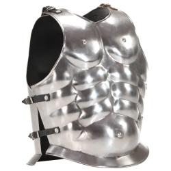 Cuirasse d'armure corporelle de soldat romain GN Argent&eacute; Acier