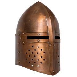 Casque de chevalier m&eacute;di&eacute;val antique pour GN Cuivre Acier