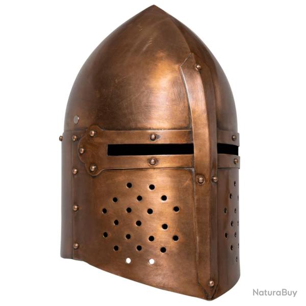 Casque de chevalier m�di�val antique pour GN Cuivre Acier