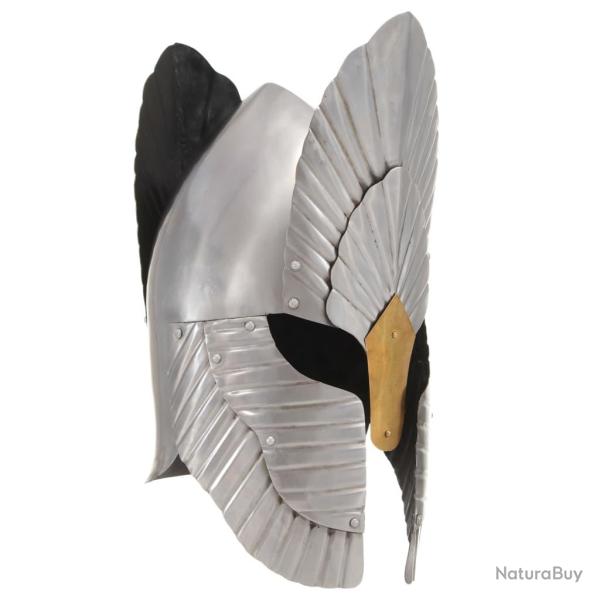 Casque de chevalier m�di�val pour GN Argent� Acier