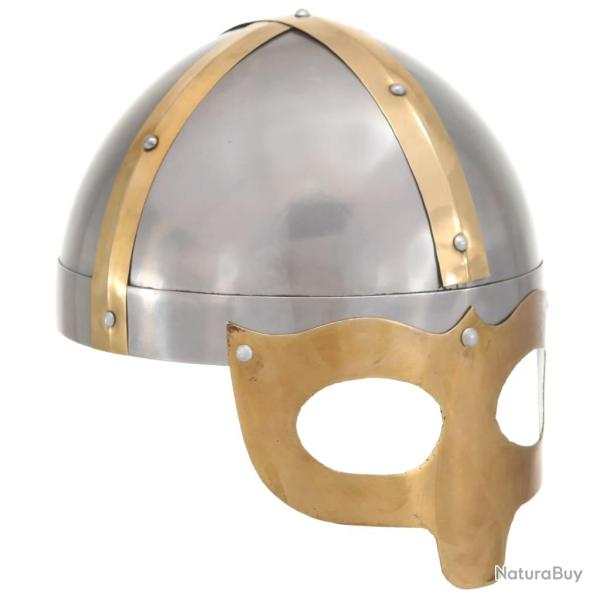 Casque de viking de r�plique antique pour GN Argent� Acier