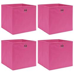 Bo&icirc;tes de rangement 4 pcs Rose 32x32x32 cm Tissu