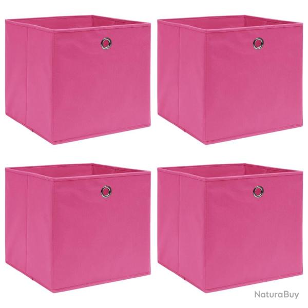 Bo�tes de rangement 4 pcs Rose 32x32x32 cm Tissu