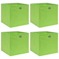 Bo&icirc;tes de rangement 4 pcs Vert 32x32x32 cm Tissu