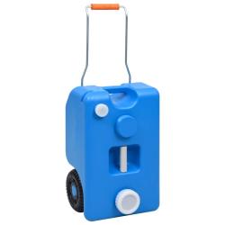 R&eacute;servoir d'eau sur roues pour camping 25 L Bleu
