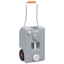 R&eacute;servoir d'eau sur roues pour camping 25 L Gris