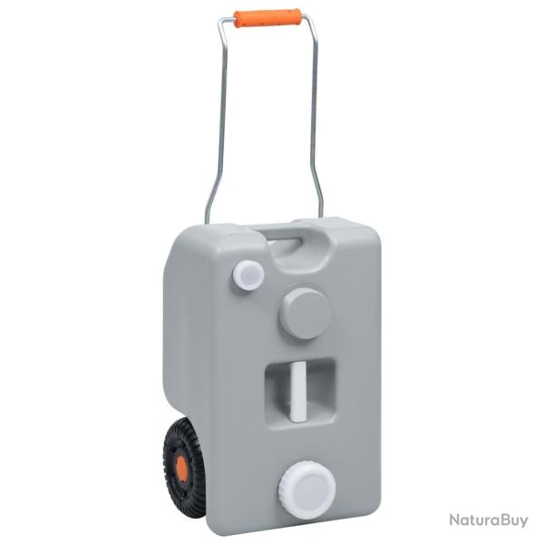 R�servoir d'eau sur roues pour camping 25 L Gris