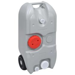 R&eacute;servoir d'eau sur roues pour camping 40 L Gris