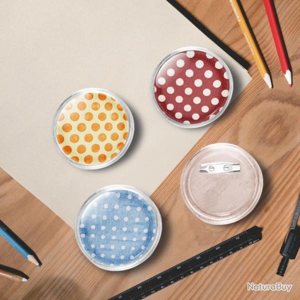 Kit de badges � bouton avec �pingles 100 sets Acrylique 44 mm