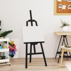 Chevalet noir 53,5x95x127 cm bois de pin massif