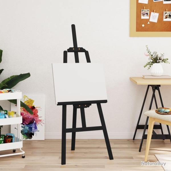 Chevalet noir 53,5x95x127 cm bois de pin massif