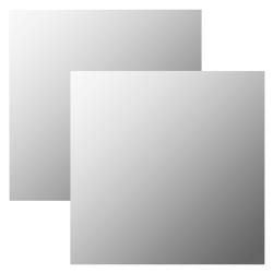 Miroirs muraux 2 pcs 50x50 cm Carr&eacute; Verre