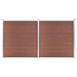 Cl&ocirc;ture de  WPC 353x186 cm Marron