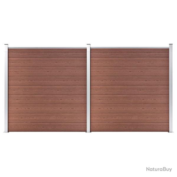 Cl�ture de  WPC 353x186 cm Marron