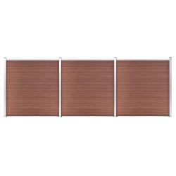 Cl&ocirc;ture de  WPC 526x186 cm Marron