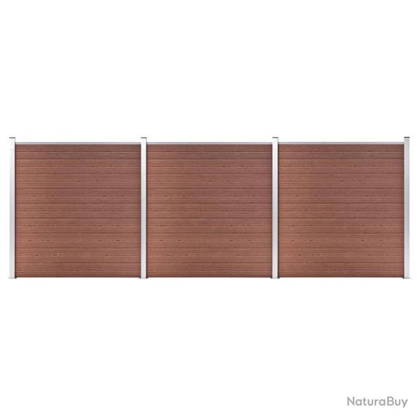 Cl�ture de  WPC 526x186 cm Marron
