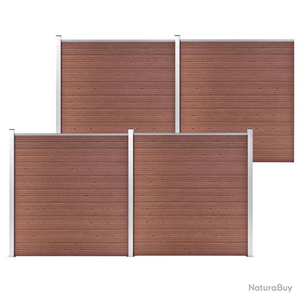 Cl�ture de  WPC 699x186 cm Marron