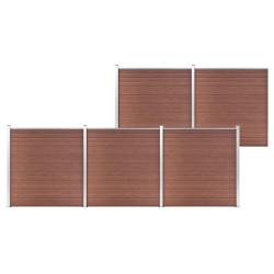 Cl&ocirc;ture de  WPC 872x186 cm Marron