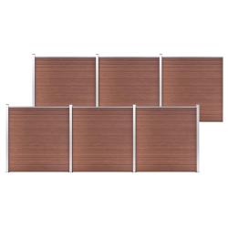 Cl&ocirc;ture de  WPC 1045x186 cm Marron