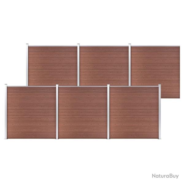Cl�ture de  WPC 1045x186 cm Marron