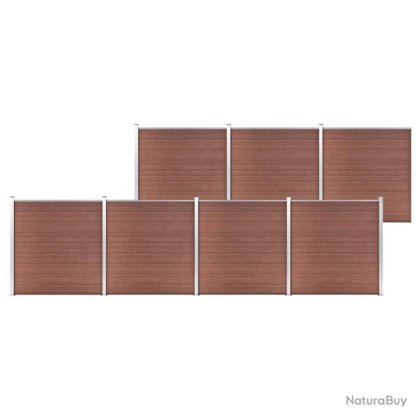 Cl�ture de  WPC 1218x186 cm Marron