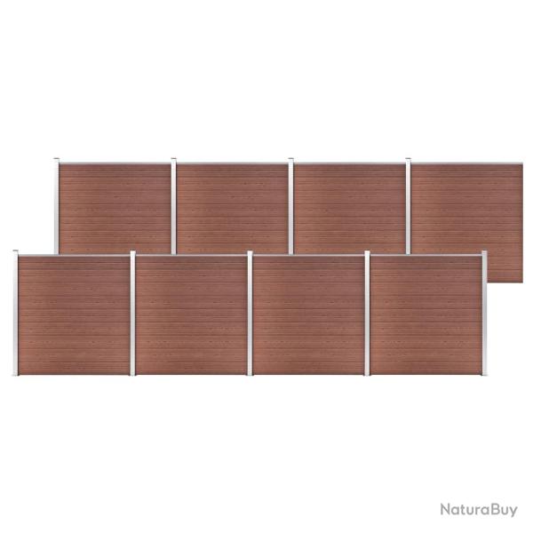 Cl�ture de  WPC 1391x186 cm Marron