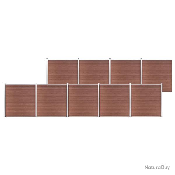 Cl�ture de  WPC 1564x186 cm Marron