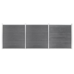 Cl&ocirc;ture de  WPC 526x186 cm Gris