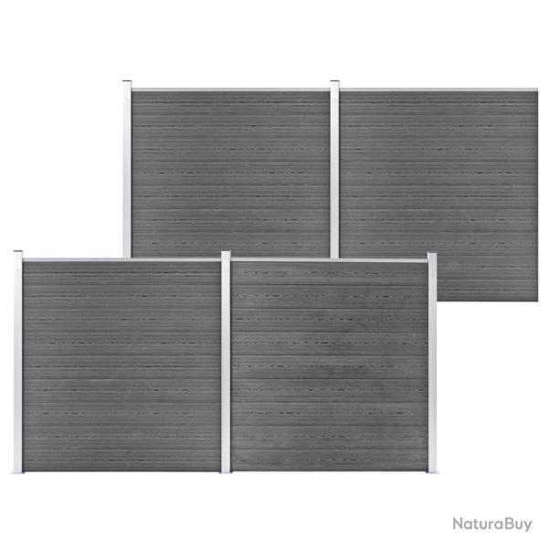 Cl�ture de  WPC 699x186 cm Gris