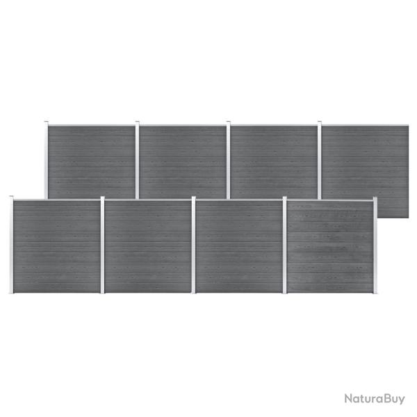 Cl�ture de  WPC 1391x186 cm Gris