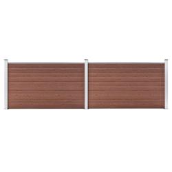 Cl&ocirc;ture de  WPC 353x106 cm marron