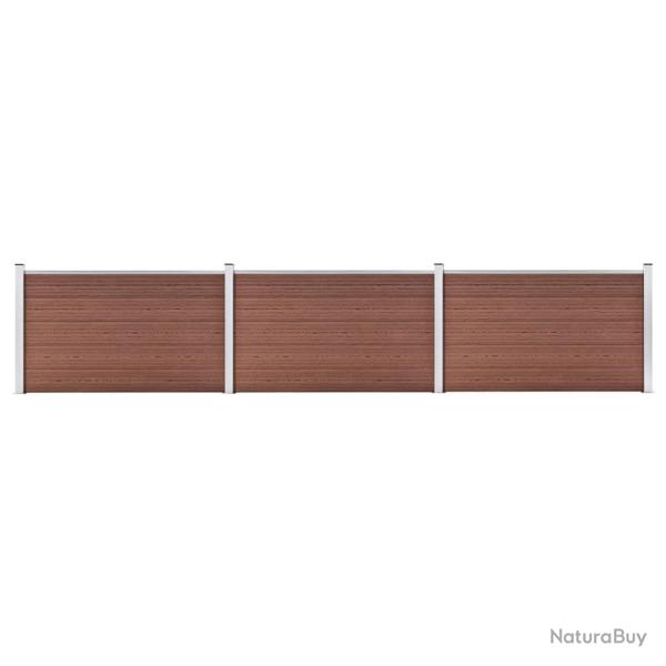 Cl�ture de  WPC 526x106 cm Marron