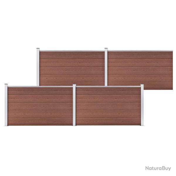 Cl�ture de  WPC 699x106 cm Marron