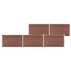 Cl&ocirc;ture de  WPC 872x106 cm Marron