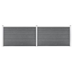 Cl&ocirc;ture de  WPC 353x106 cm Gris