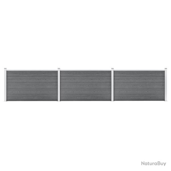 Cl�ture de  WPC 526x106 cm Gris