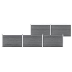 Cl&ocirc;ture de  WPC 872x106 cm Gris