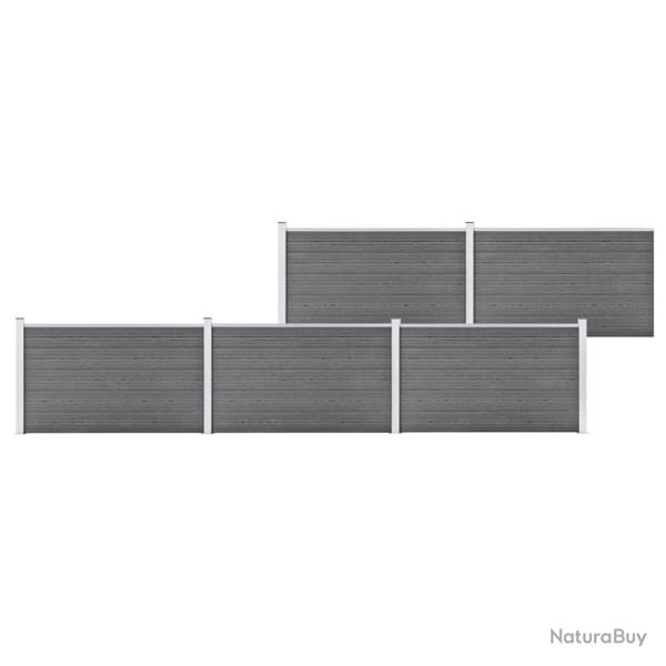 Cl�ture de  WPC 872x106 cm Gris
