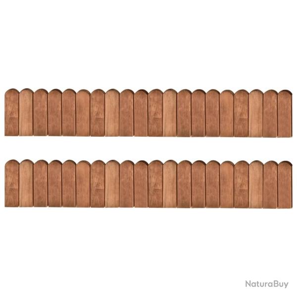 Rouleaux de bordure 2 pcs 120 cm bois de pin impr�gn�