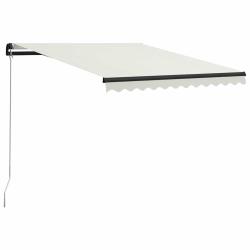 Auvent manuel r&eacute;tractable 300x250 cm Cr&egrave;me