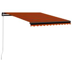 Auvent manuel r&eacute;tractable 300x250 cm Orange et marron