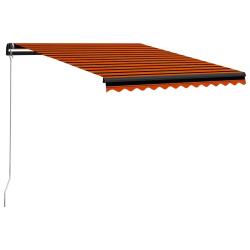 Auvent manuel r&eacute;tractable 350x250 cm Orange et marron