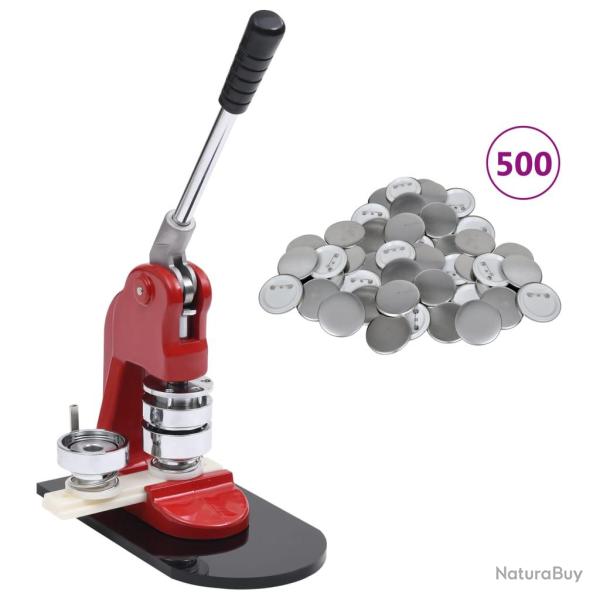 Machine � badges avec 500 pi�ces de bouton � �pingle 44 mm