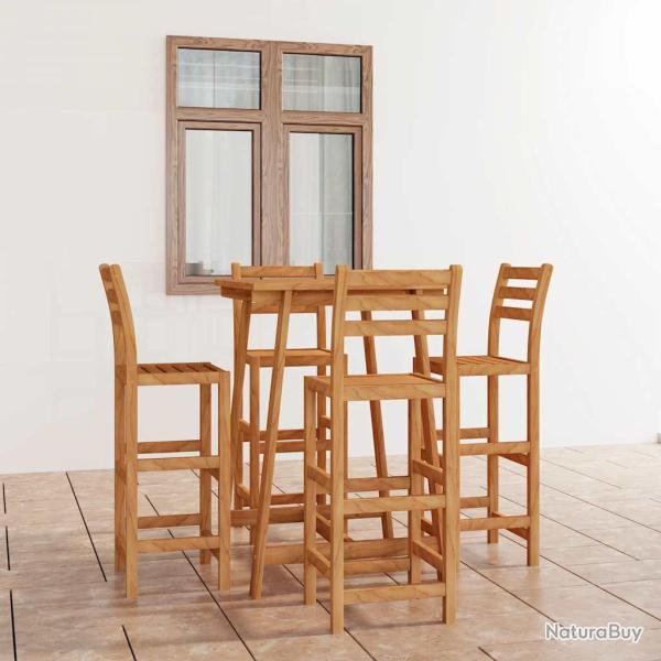 Ensemble de bar d'ext�rieur, 5 pi�ces, bois d'acacia massif, pour le jardin